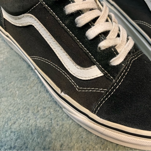 VANS Old Skool Classic Black / White Low Top Women’s Size 7.5 Men’s 6 Preowned - Picture 14 of 16